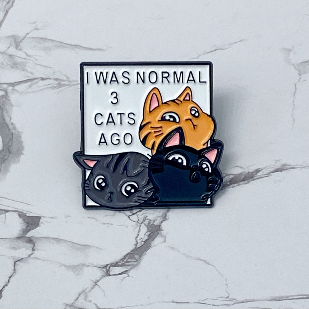 Sarcastic Cat Pin, Cat Lover Button, Snarky Cat, Funny Cat Pin, 3 For $15